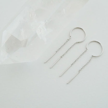 Threader Drop Bar Earrings