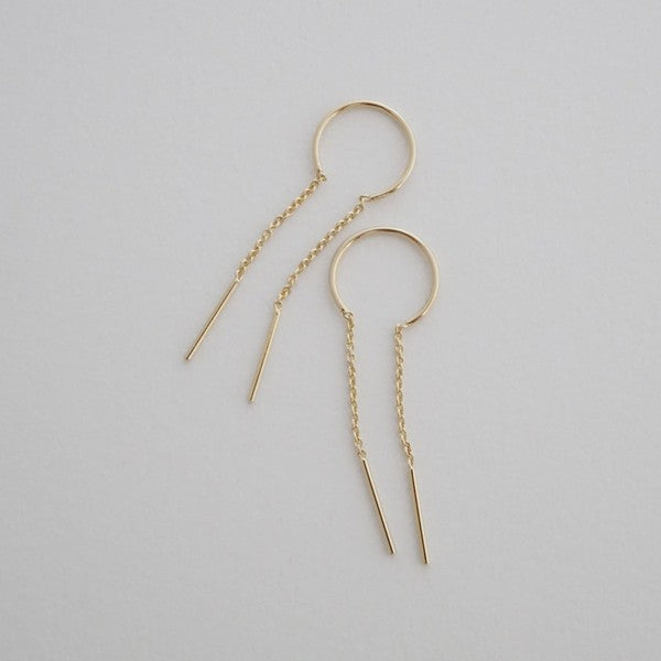 Threader Drop Bar Earrings