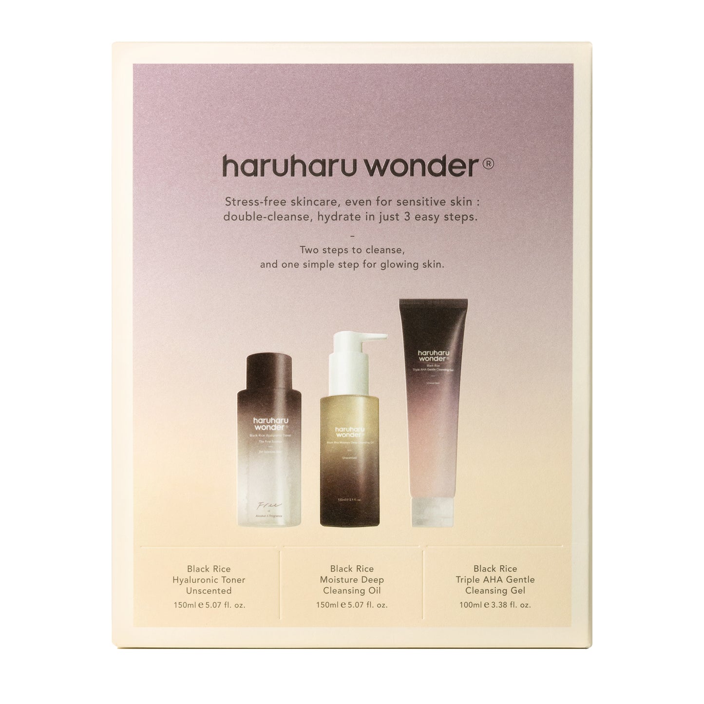 Haruharuwonder Cleanse & Glow set