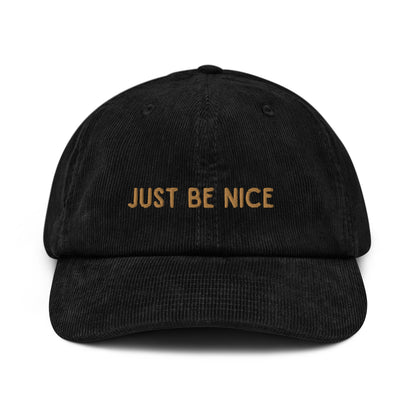 Just Be Nice corduroy hat