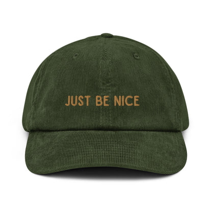 Just Be Nice corduroy hat