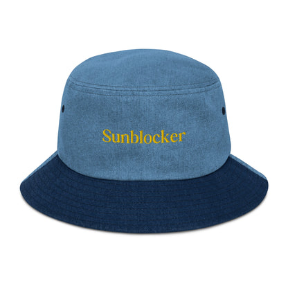 Esthetician approved, " Sunblocker" Denim bucket hat