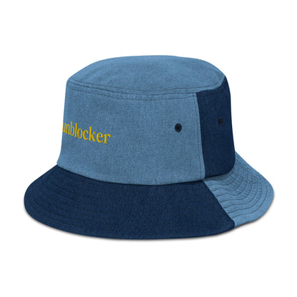 Esthetician approved, " Sunblocker" Denim bucket hat