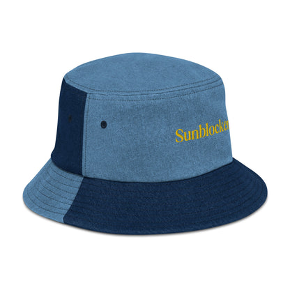 Esthetician approved, " Sunblocker" Denim bucket hat