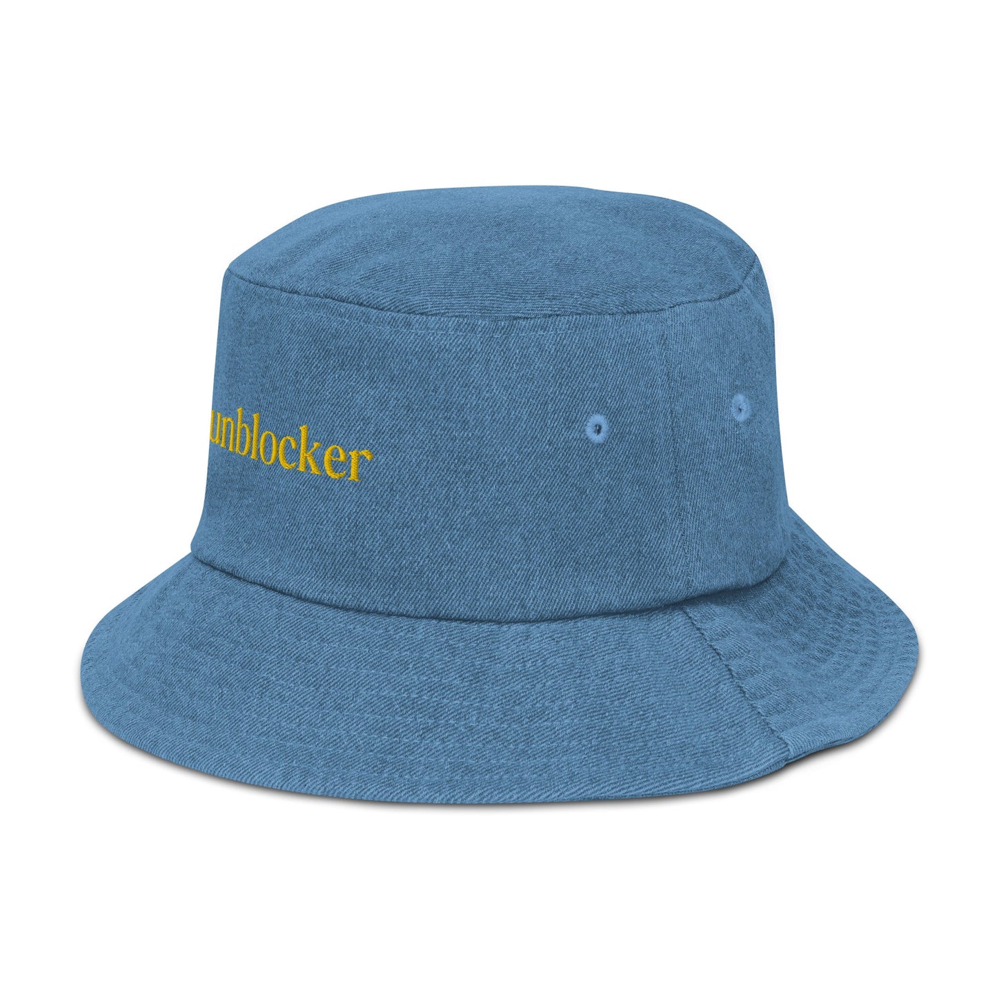 Esthetician approved, " Sunblocker" Denim bucket hat