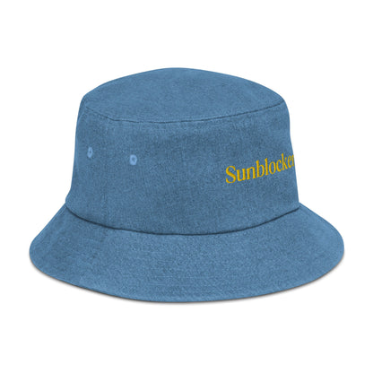 Esthetician approved, " Sunblocker" Denim bucket hat