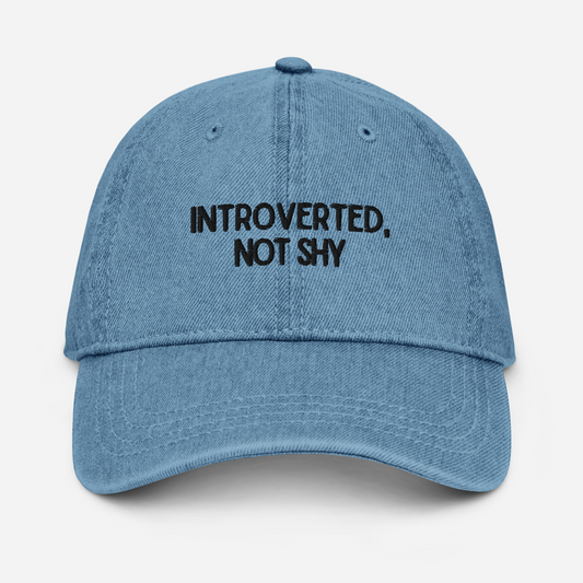 Introverted, not stuck up -  Denim cap