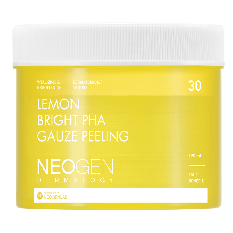 NeoGen DERMALOGY LEMON BRIGHT PHA GAUZE PEELING 190ML (30 PADS)