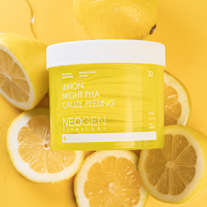 NeoGen DERMALOGY LEMON BRIGHT PHA GAUZE PEELING 190ML (30 PADS)