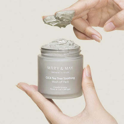 MARY&MAY Cica Tea Tree Soothing Vegan Wash Off Mask Pack 125g