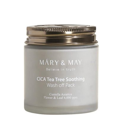 MARY&MAY Cica Tea Tree Soothing Vegan Wash Off Mask Pack 125g