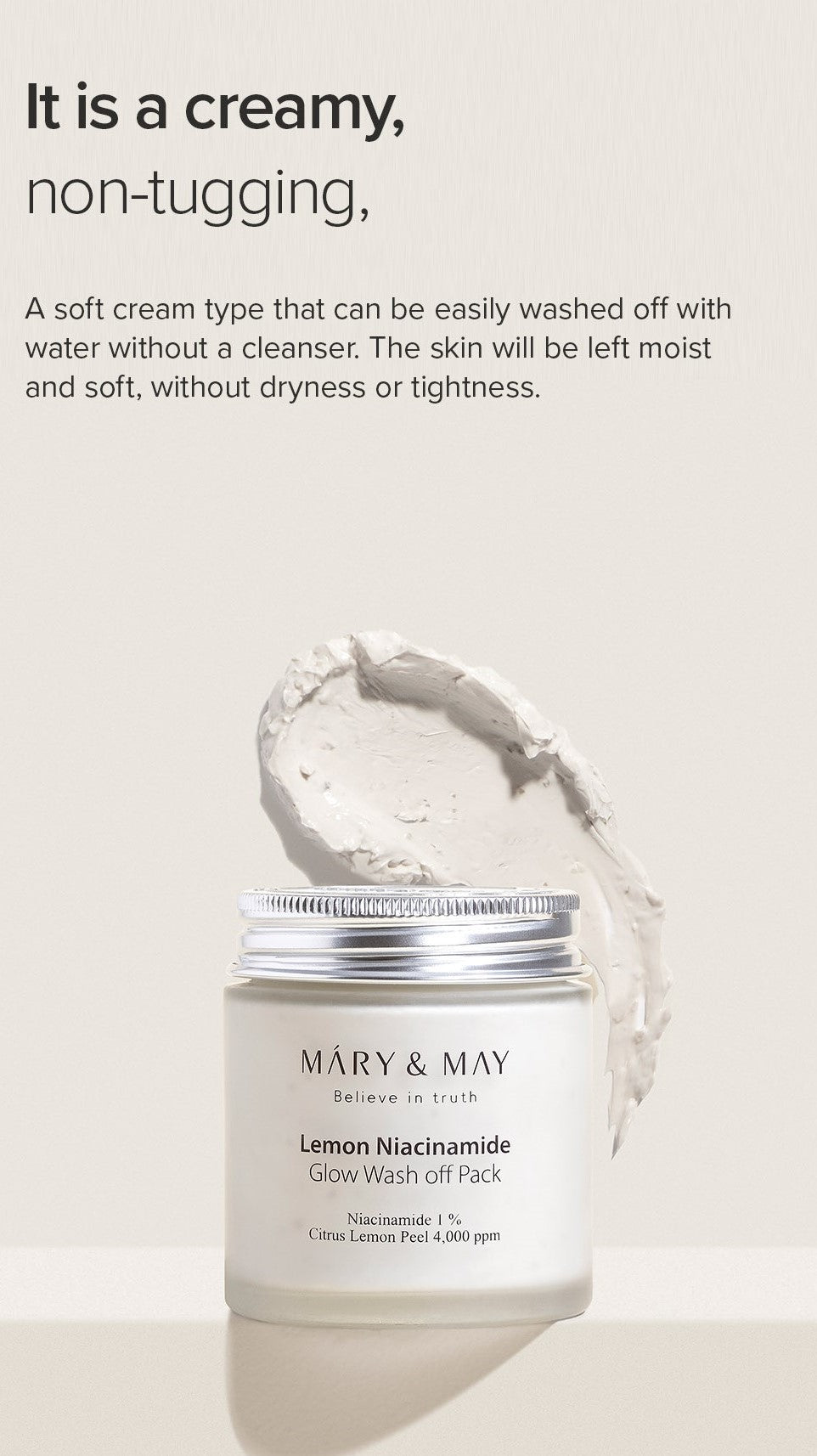 MARY&MAY Lemon Niacinamide Glow Wash Off Pack 125g