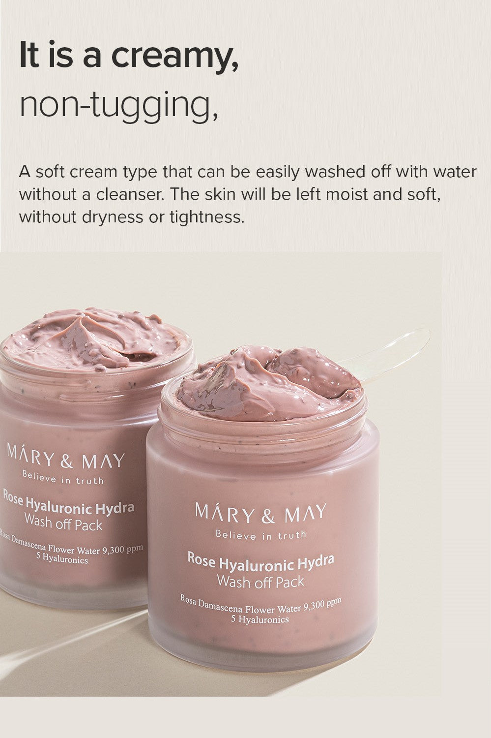 MARY&MAYnRose Hyaluronic Hydra Wash Off Pack 125g